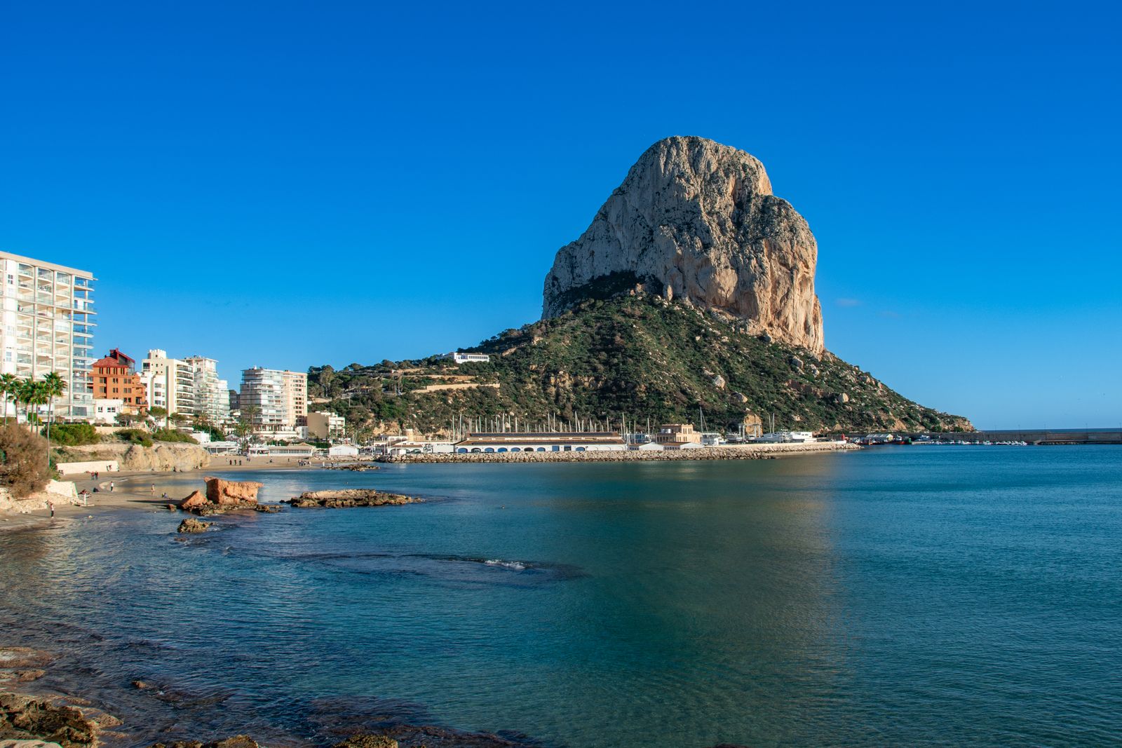 The Peñón de Ifach and the coastline of Calpe